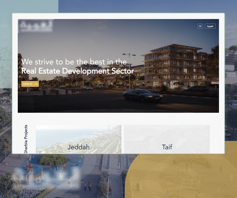 AlGharbia : Real Estate Platform for Dynamic Project Showcasing